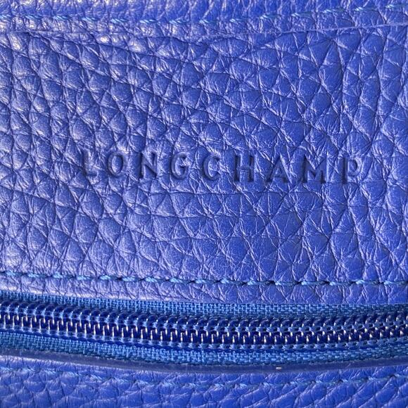 LONGCHAMP Blue Pebble Grain Leather Tote Handbag - Picture 10 of 11